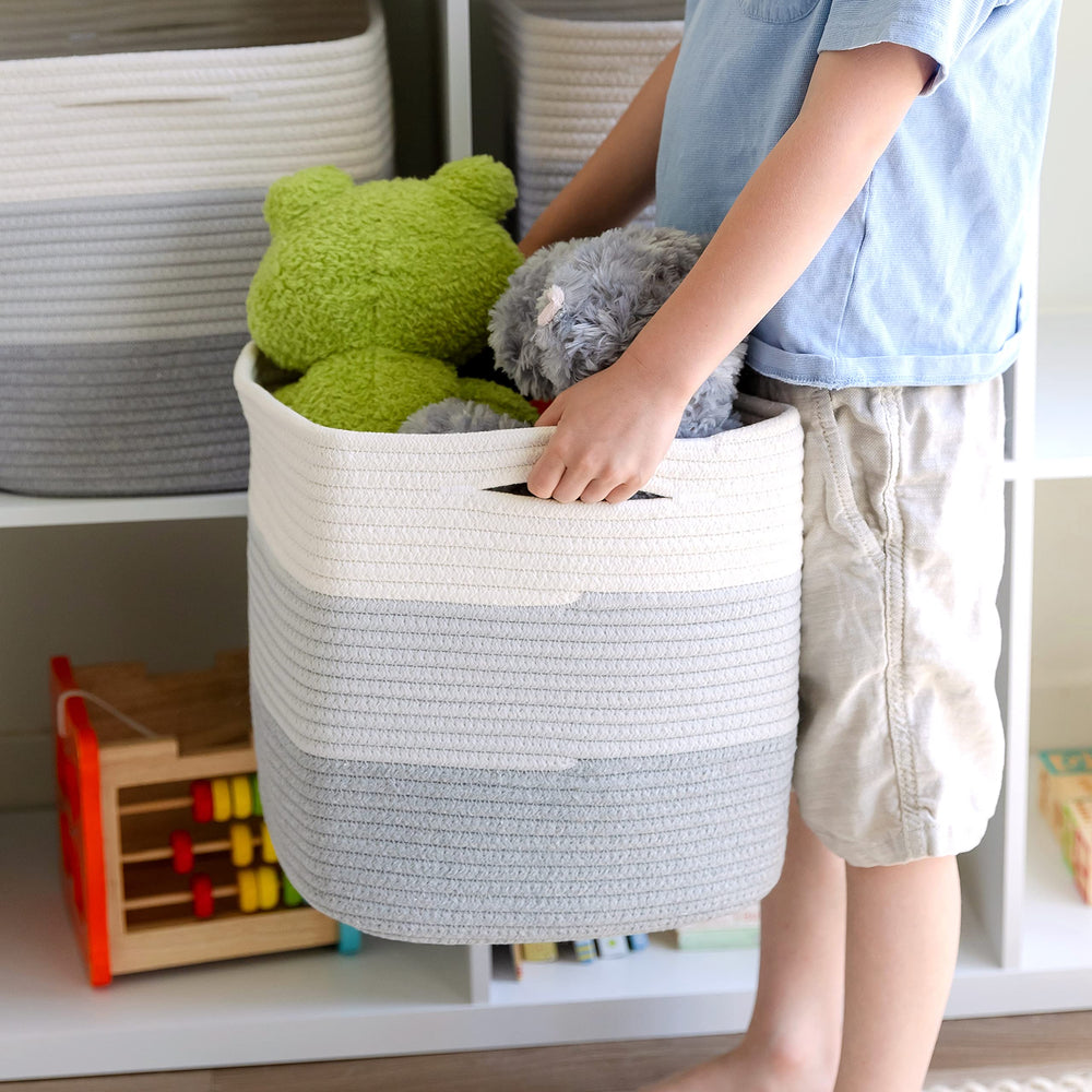 NaturalCozy nursery setup using these cubes promotes organized closets.