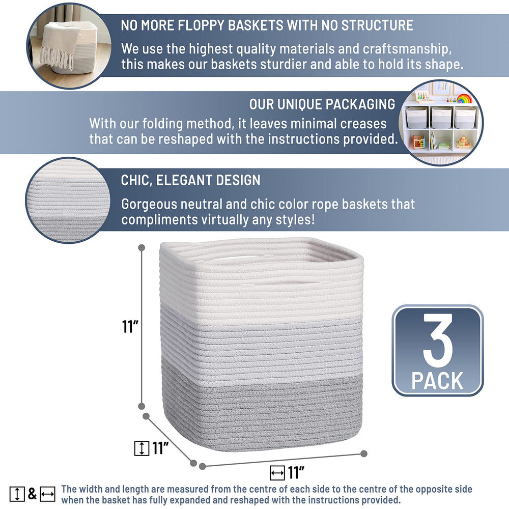 NaturalCozy Storage Cubes demonstrate 28% more storage space per 11x11x11 inch cube.