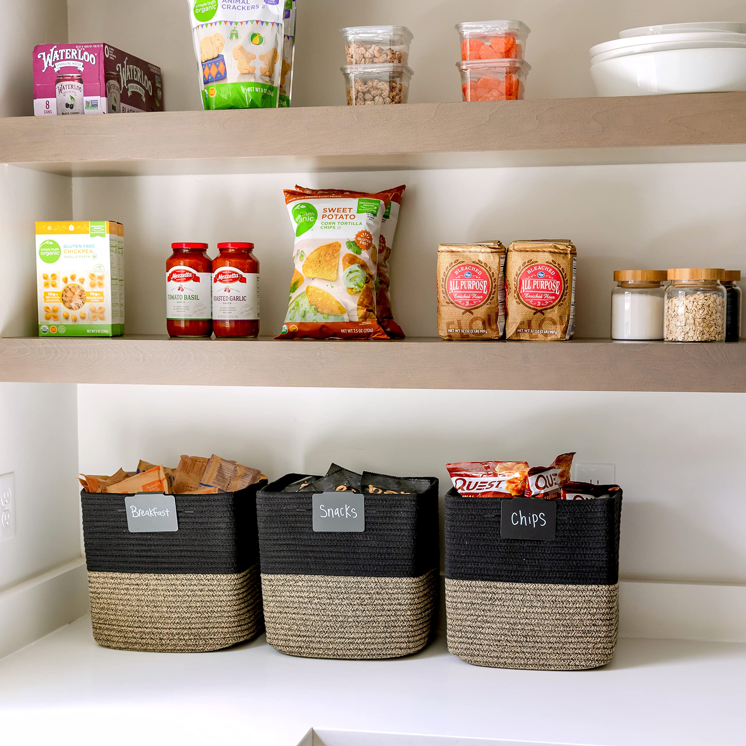 NaturalCozy Storage Cubes hidden handles closeup highlight seamless design.
