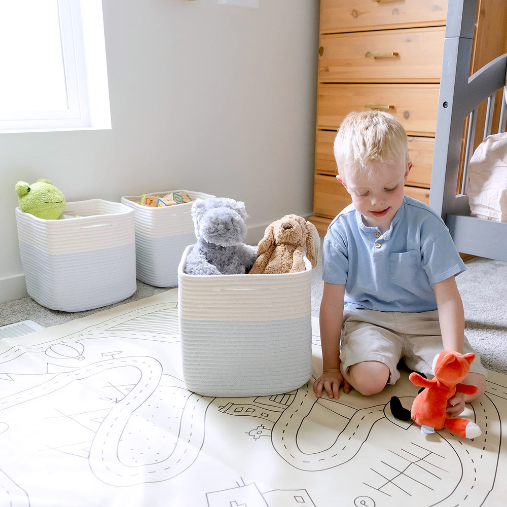 NaturalCozy storage cubes offer 28% more space per bin for toy and blanket storage.