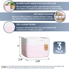 NaturalCozy storage cubes 9x9x7 highlight 28 percent more space on the shelf.