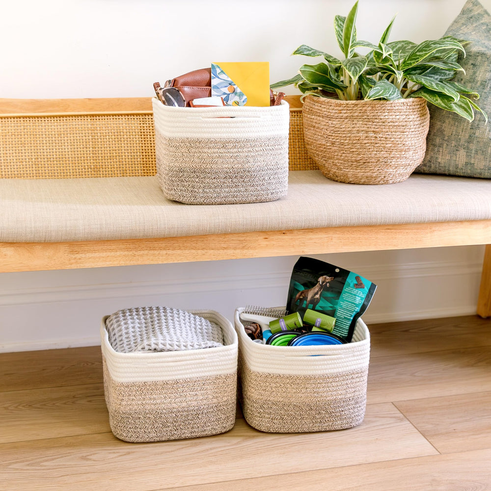 NaturalCozy decorative plant setup using 9x9x7 cubes as stylish plant storage.