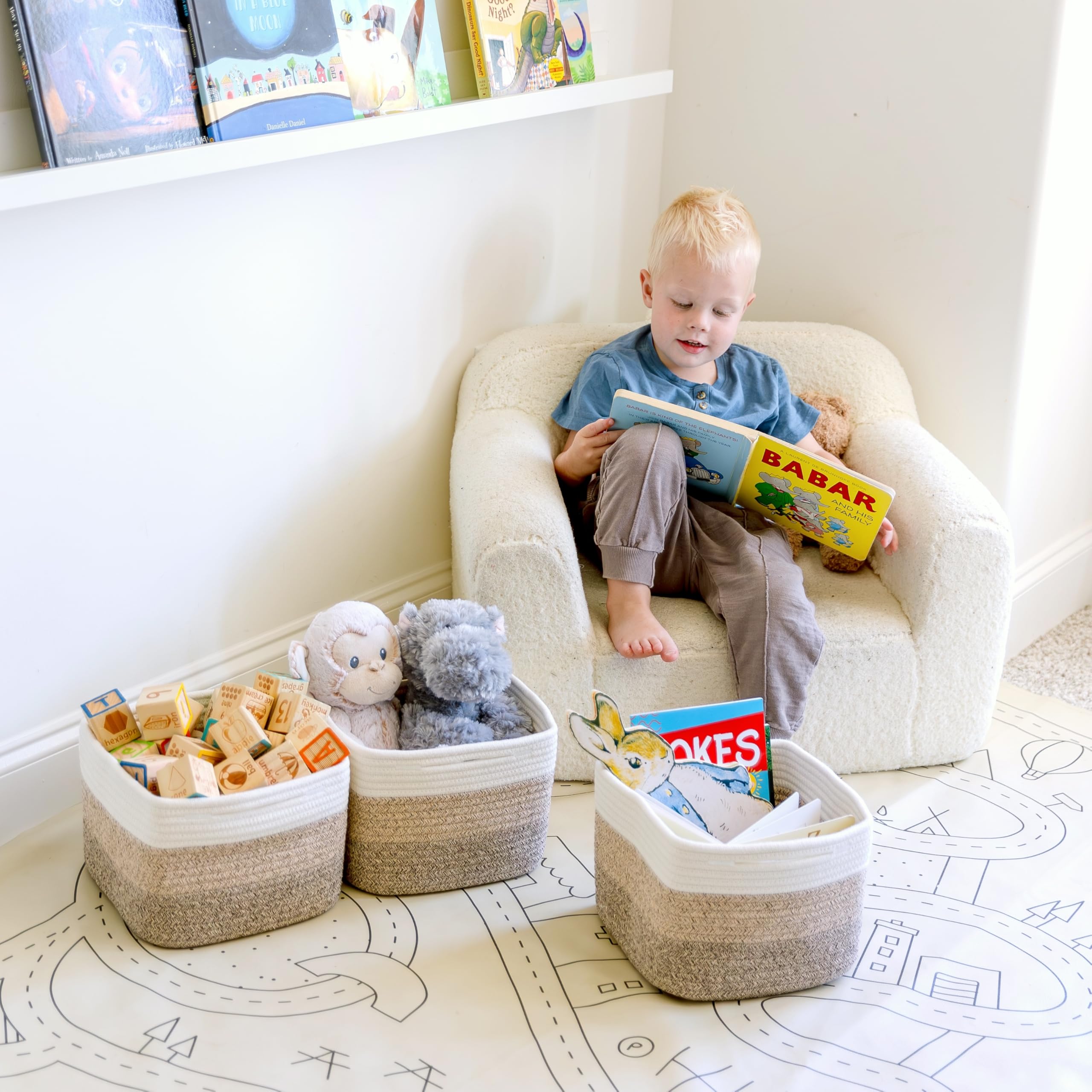 NaturalCozy pantry organization using 9x9x7 cubes to hold snacks and lids.