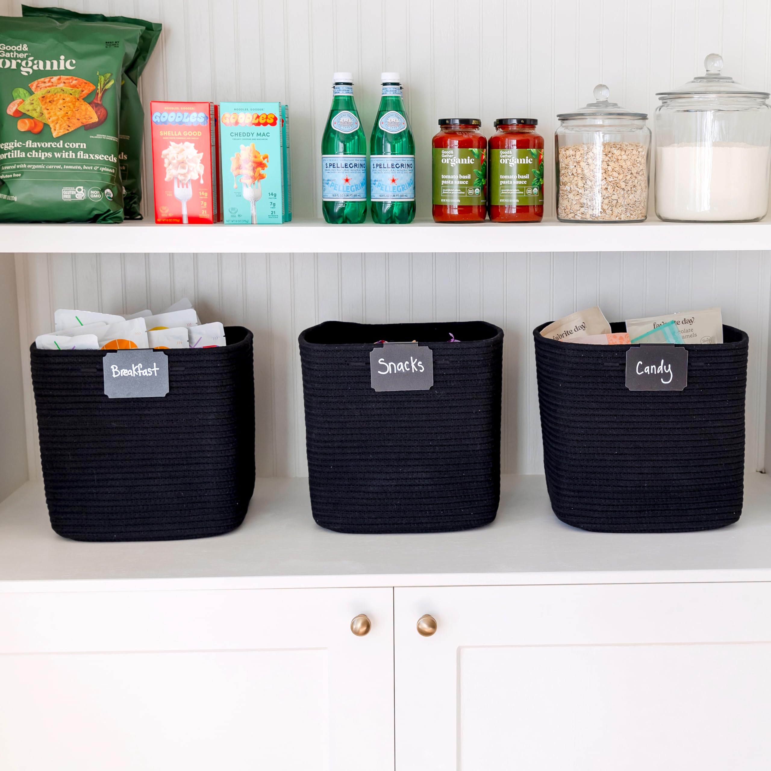 NaturalCozy Storage Cubes in a baby nursery for toy and blanket storage.