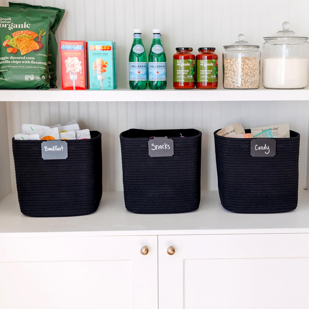 NaturalCozy Storage Cubes in a baby nursery for toy and blanket storage.