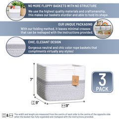NaturalCozy cotton rope basket close-up highlights sturdy weave and durability