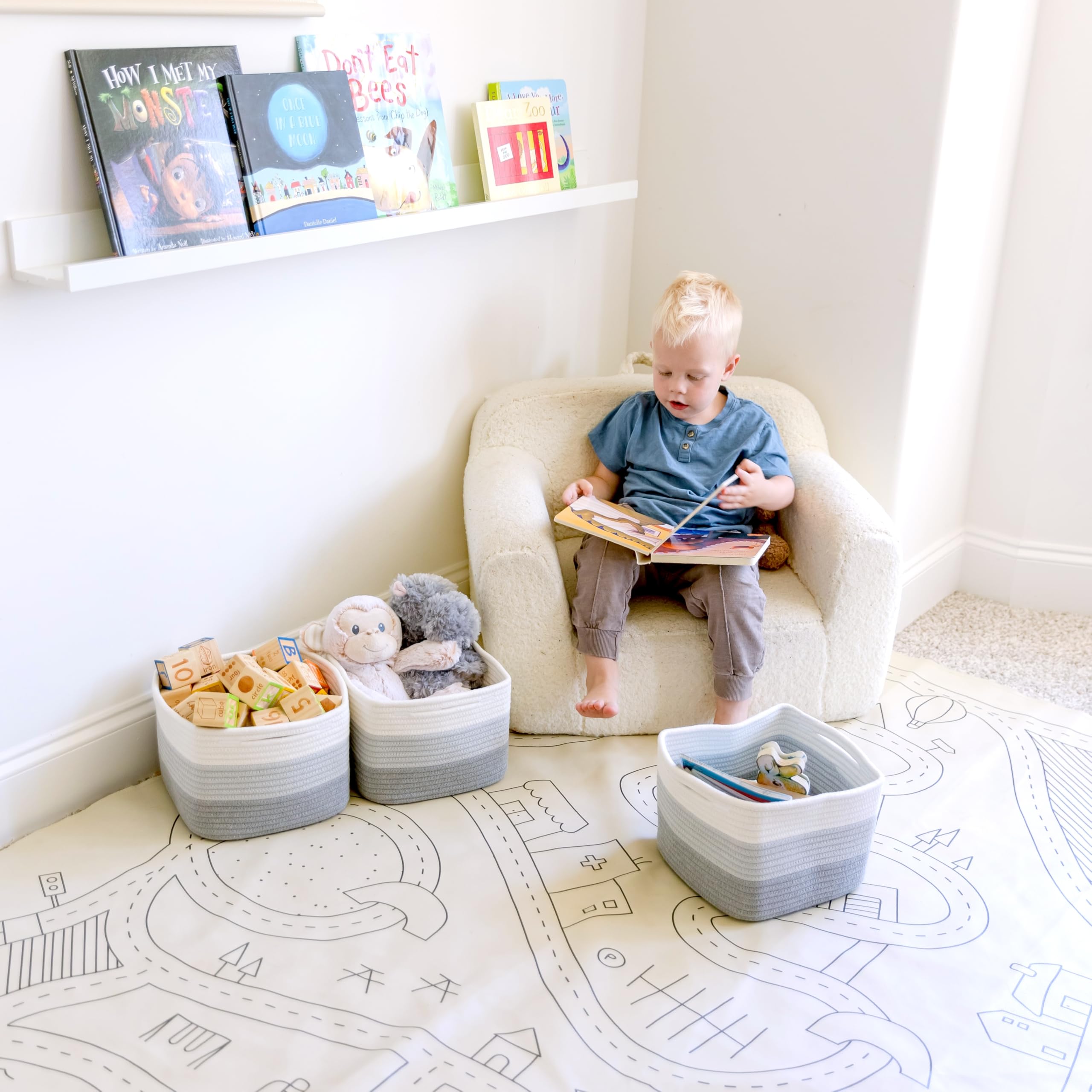 NaturalCozy Storage Cubes cotton-rope material adds natural texture and durability