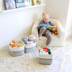 NaturalCozy storage cubes hidden handles detail emphasize clean minimal design
