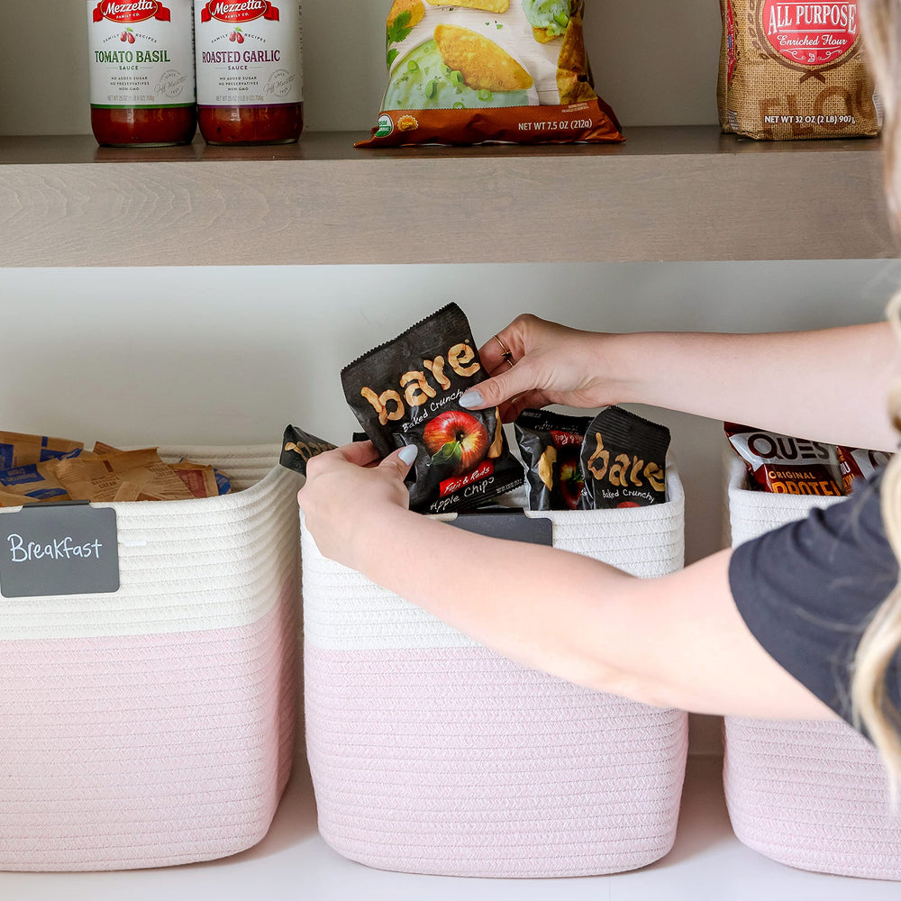 NaturalCozy Storage Cubes fit nursery or closet storage needs.