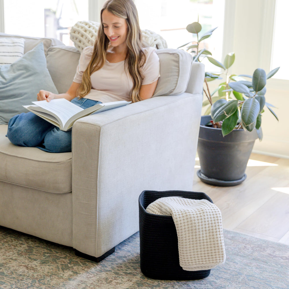 NaturalCozy Storage Cubes arrive in ready-to-gift packaging with leaf design.