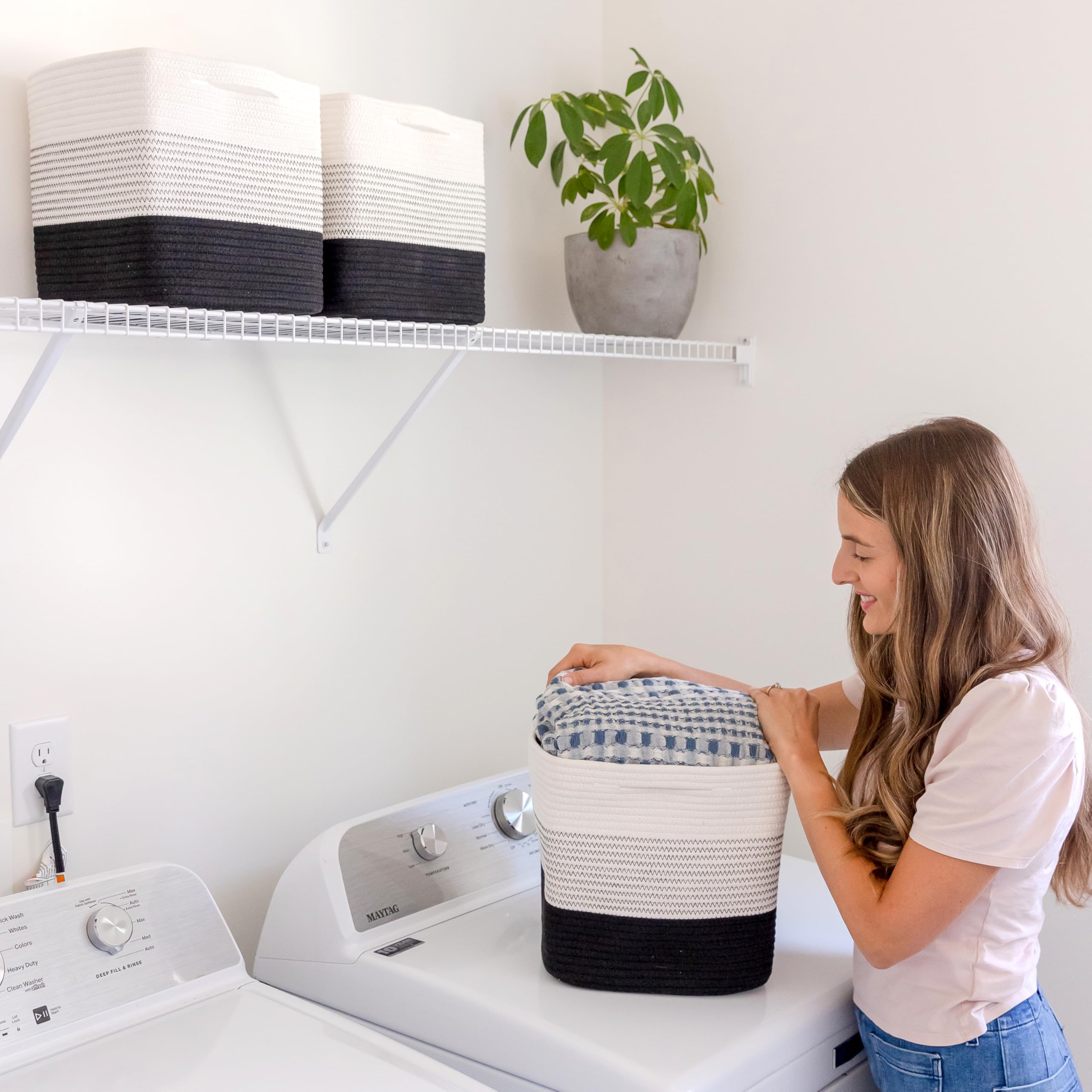 NaturalCozy reinforced stitching on storage cube seams