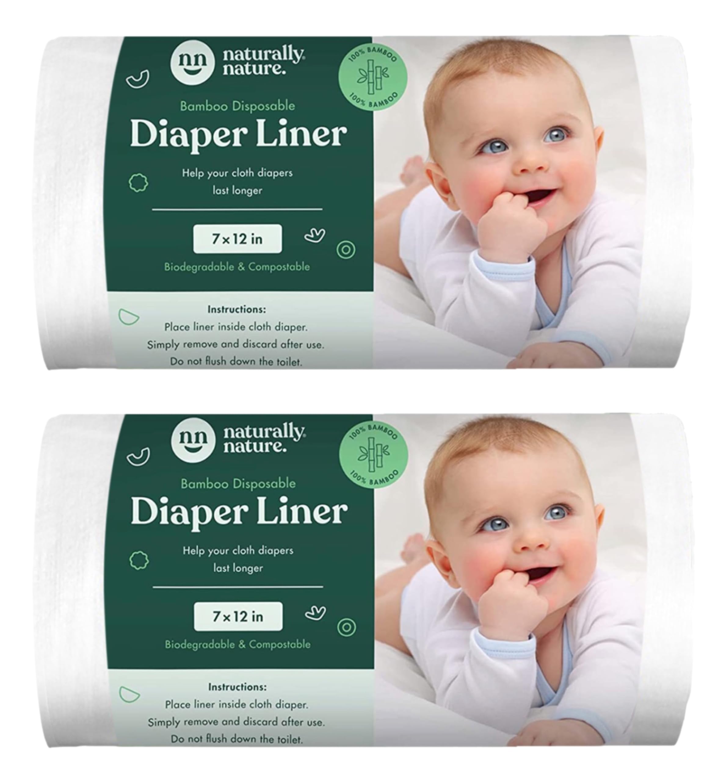 Naturally Nature diaper liner manufactured in China with quality standards.