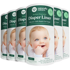 Naturally Nature diaper liners pack-front view for easy daily diaper changes