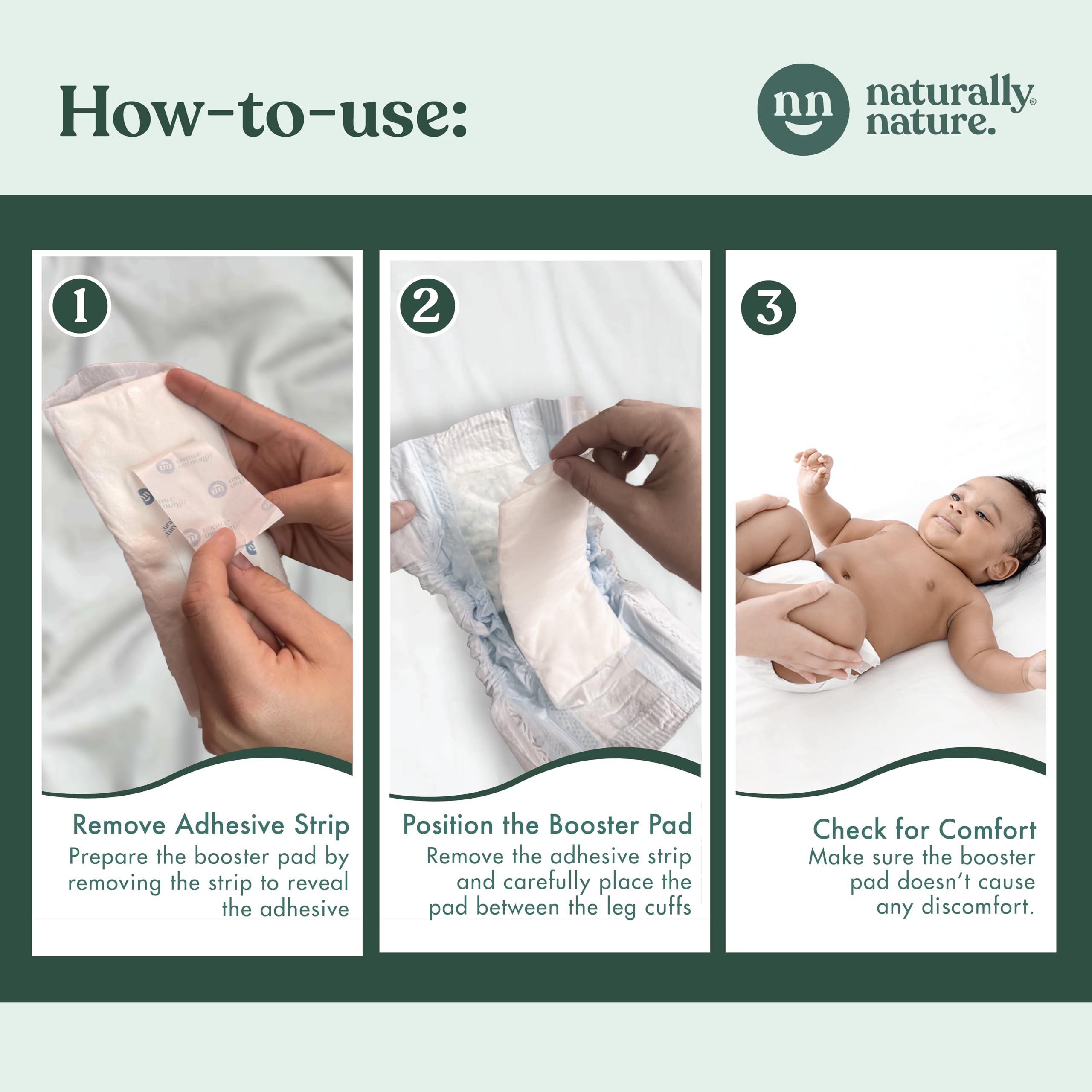 Naturally Nature adhesive strip close-up shows secure fit for wriggly sleepers