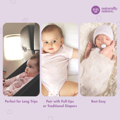 Naturally Nature overnight pad demonstrates 50 percent higher absorbency for dry mornings