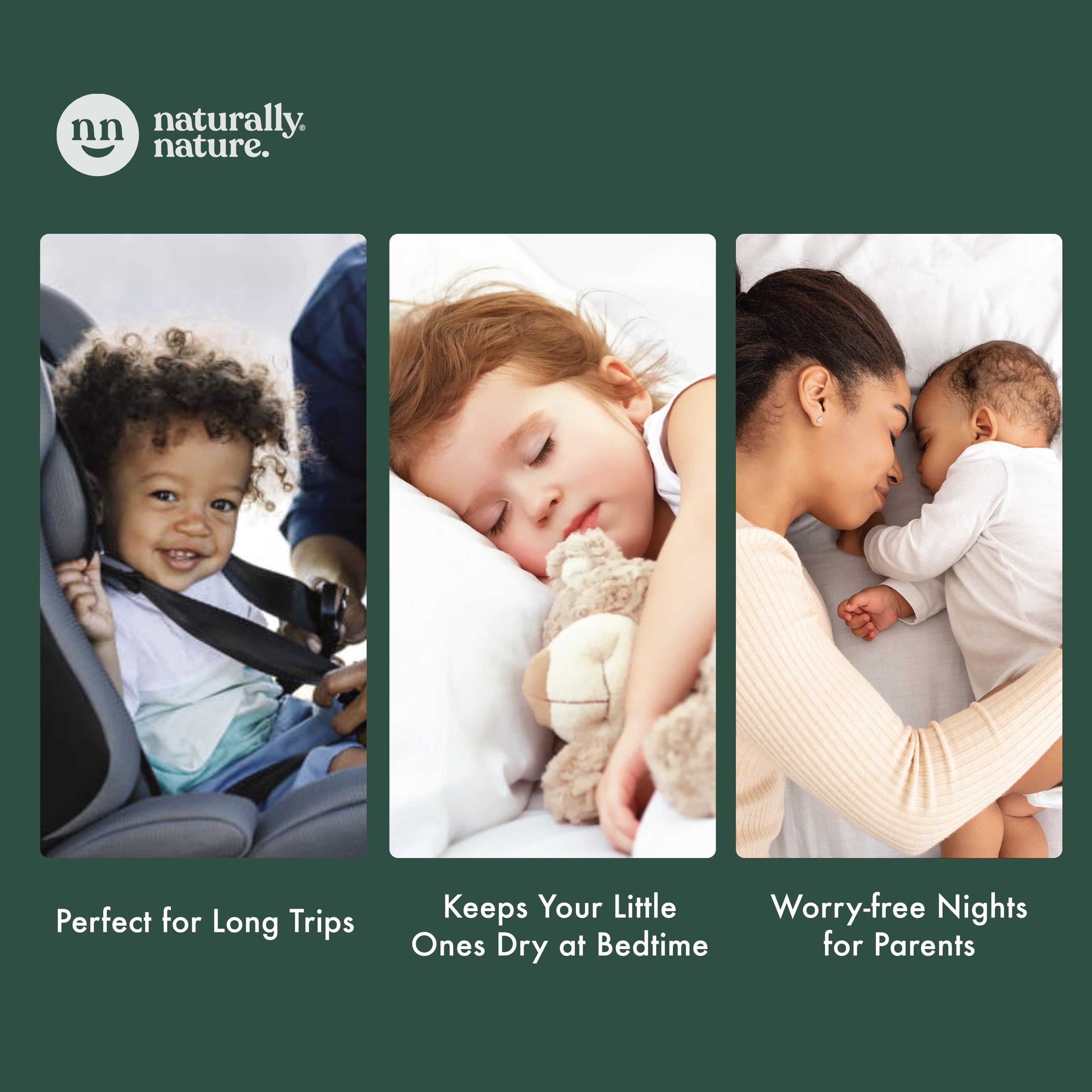 Naturally Nature Nighttime Diaper Pad Insert Fit supports overnight comfort for girls and boys.