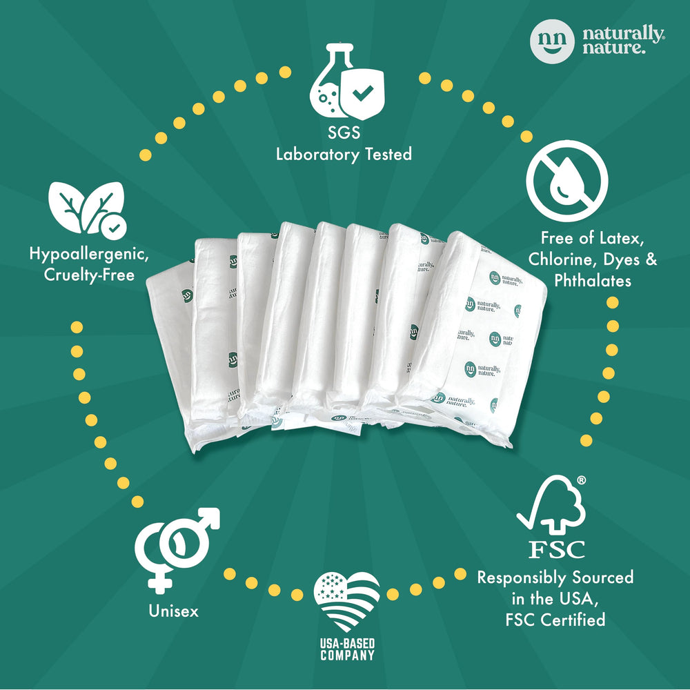 Naturally Nature potty pad fragrance and latex free for sensitive skin.