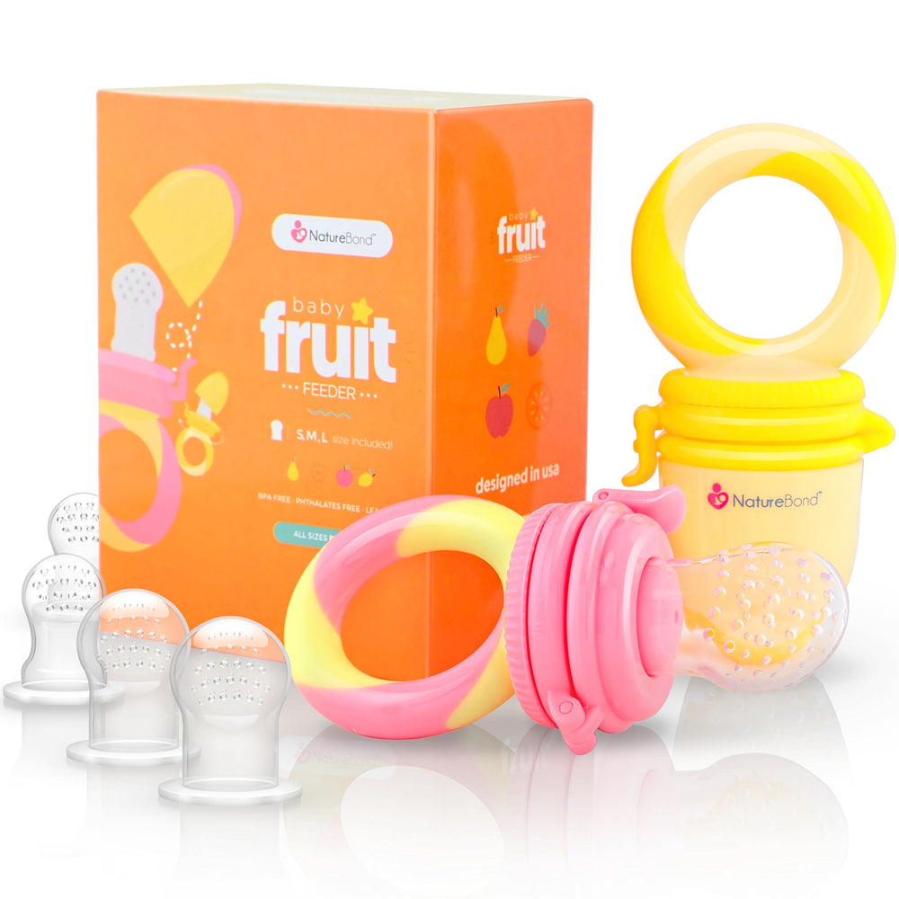 NatureBond baby food feeder 2-pack front view showing easy-to-clean design.