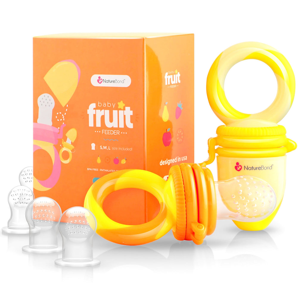 NatureBond baby feeder front view in appetizing colors for easy weaning prep