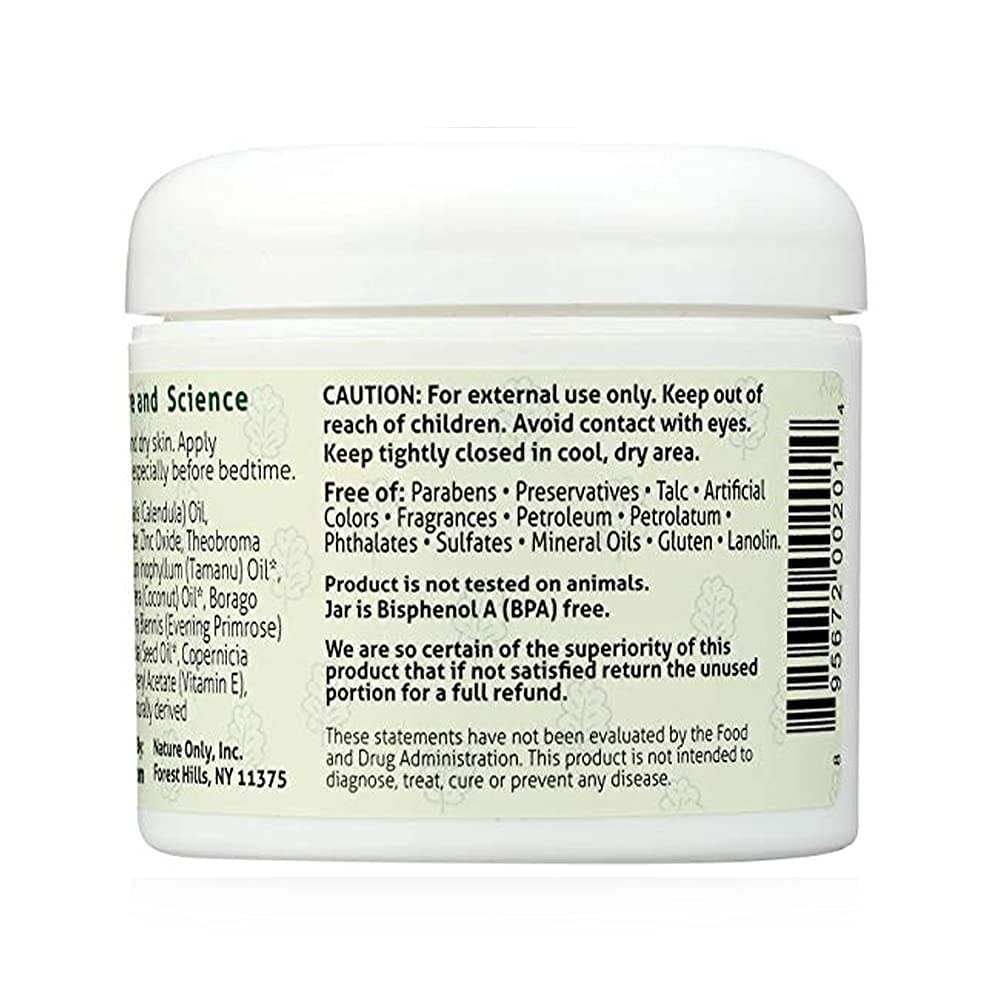 NatureONLY Wholesome Diaper Cream texture spread illustrating calm, redness relief for irritated skin.