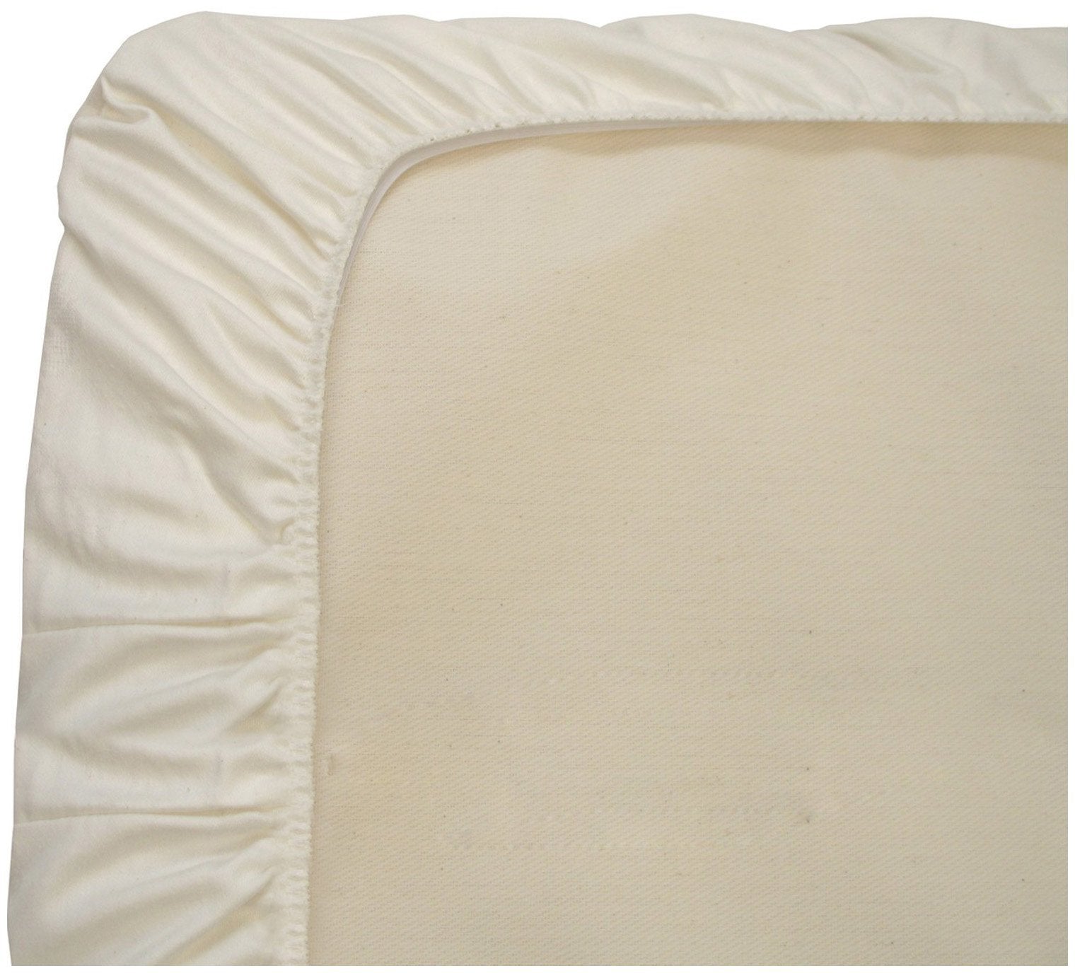 Naturepedic organic cotton top surface highlighting gentle, breathable comfort for naps