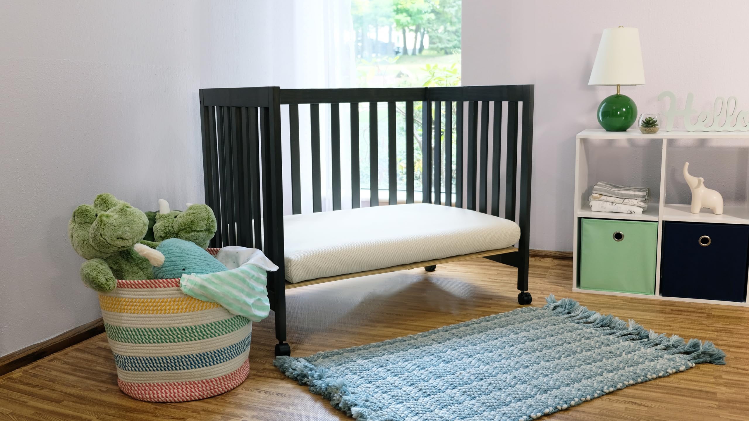 Naturepedic Organic Mini Crib Mattress features GOTS and GREENGUARD certifications
