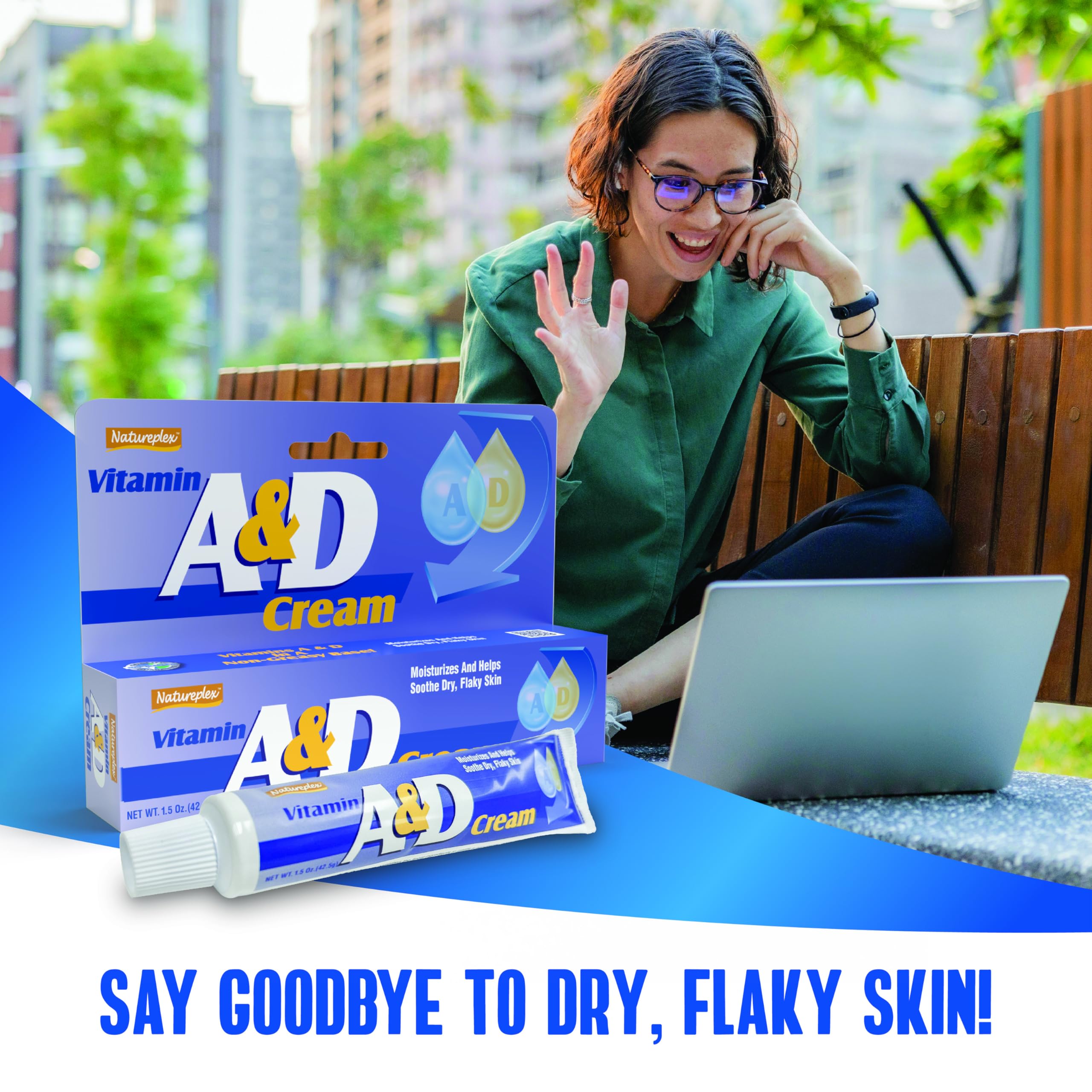 Applying Natureplex A&D Cream to baby's skin during diaper changes.