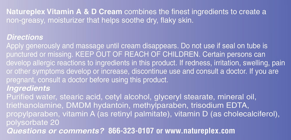 Natureplex A&D Cream on a bathroom shelf ready for daily care.