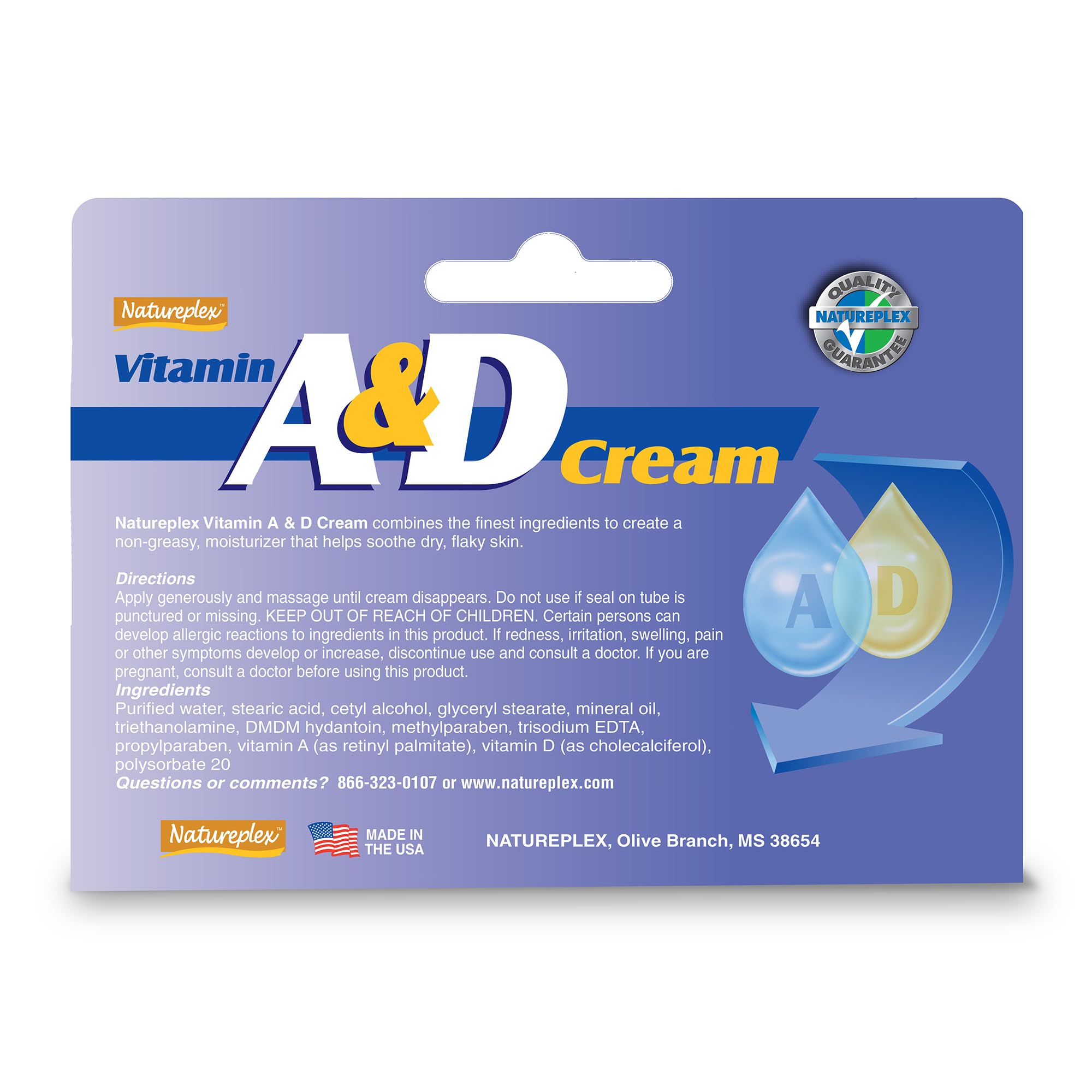 Natureplex A&D Cream six pack display for family use