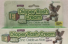Natureplex diaper rash cream application on a baby, easing discomfort