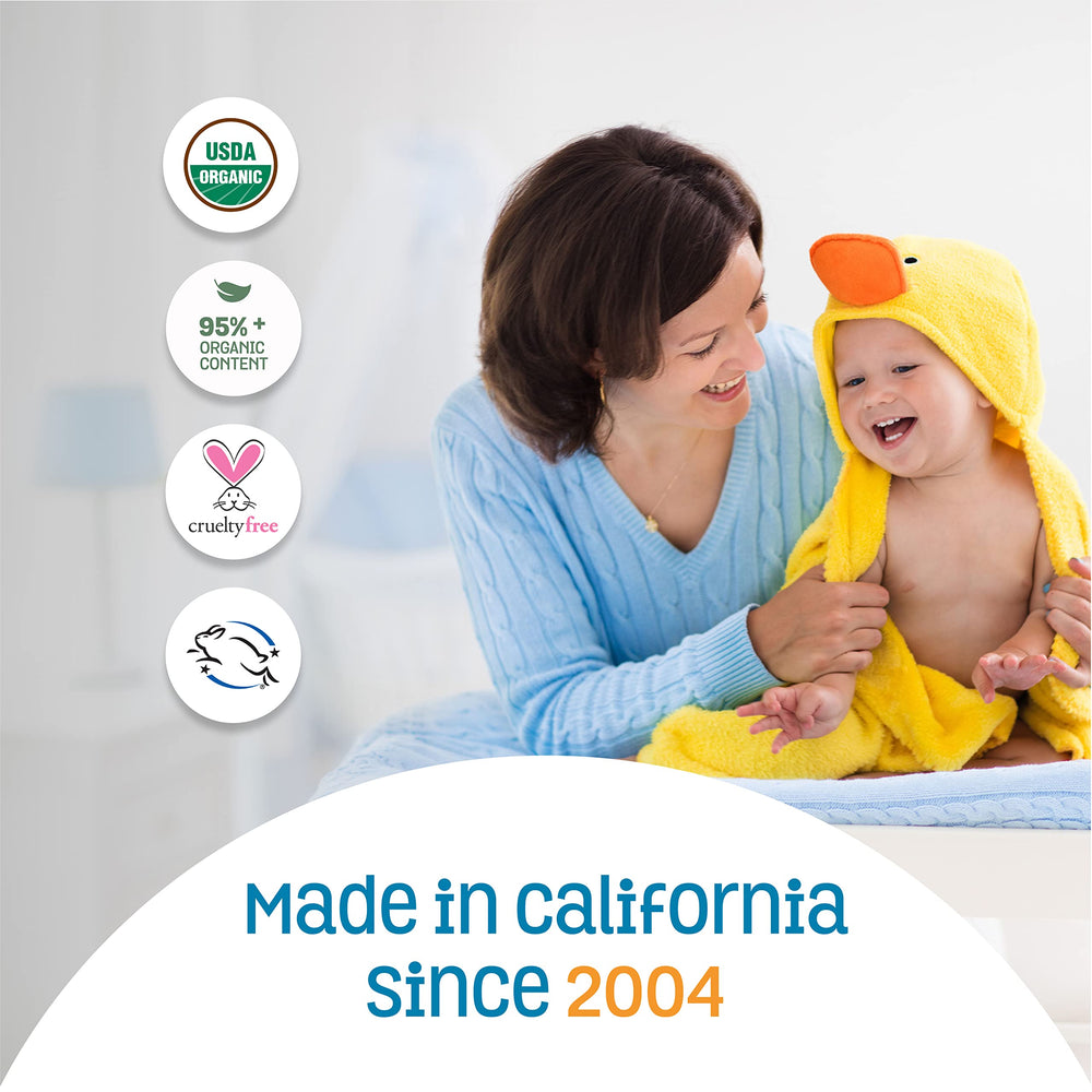 Nature's Baby Organics travel-size bottle ready for on-the-go hydrating care.