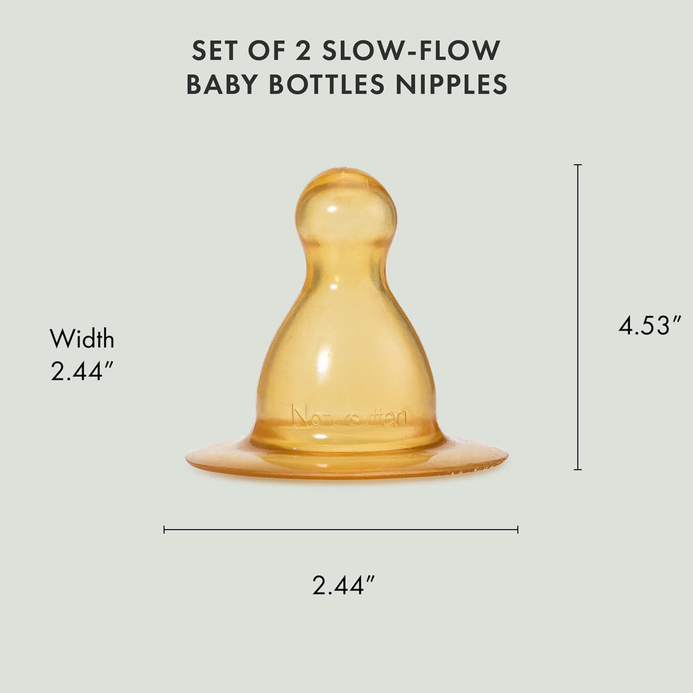 Natursutten anti-colic double-valve in-use demonstrating controlled flow.
