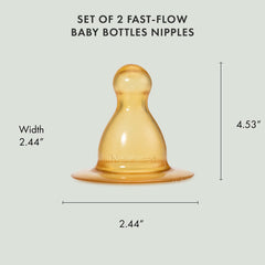 Natursutten fast-flow nipple natural rubber texture emphasizes gentle feeding and bite resistance.