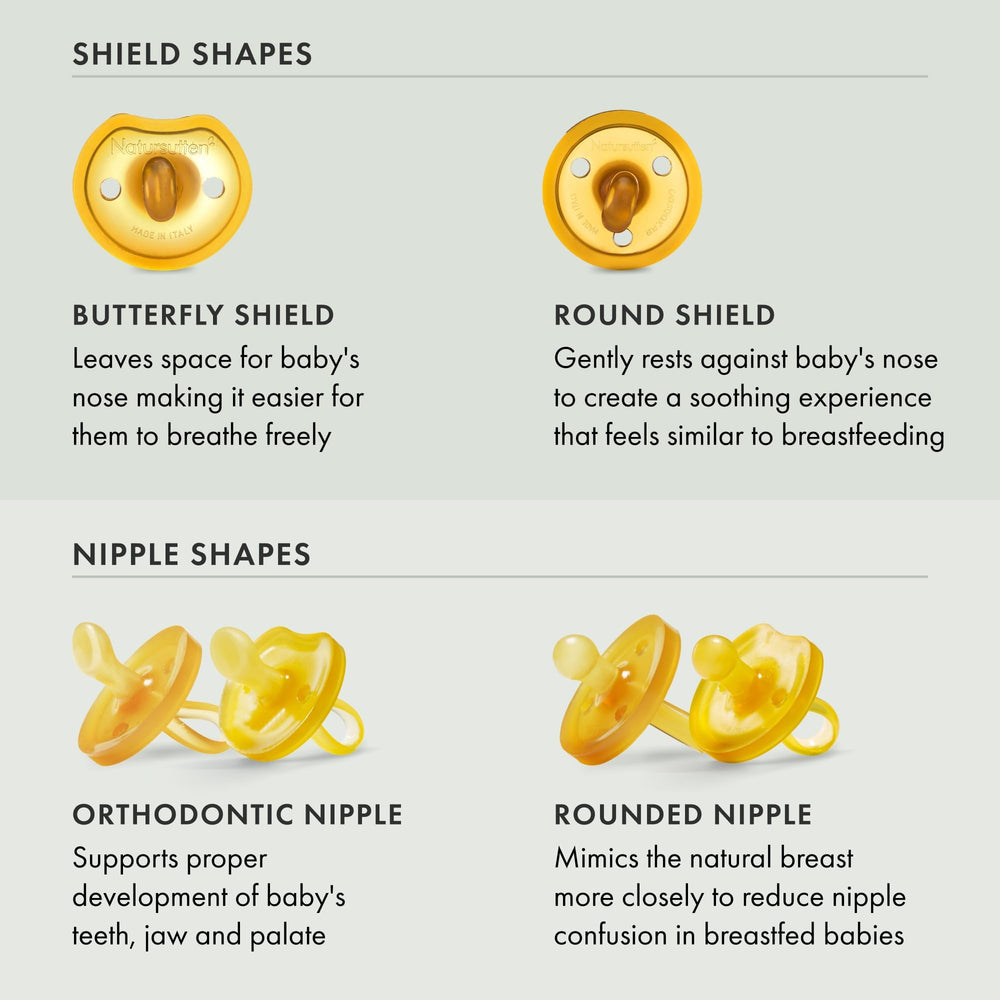 Natursutten pacifier made from natural rubber for softness and safety