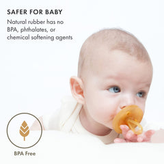 Natursutten pacifier orthodontic-nipple emphasizes natural latch and comfort for breastfed babies