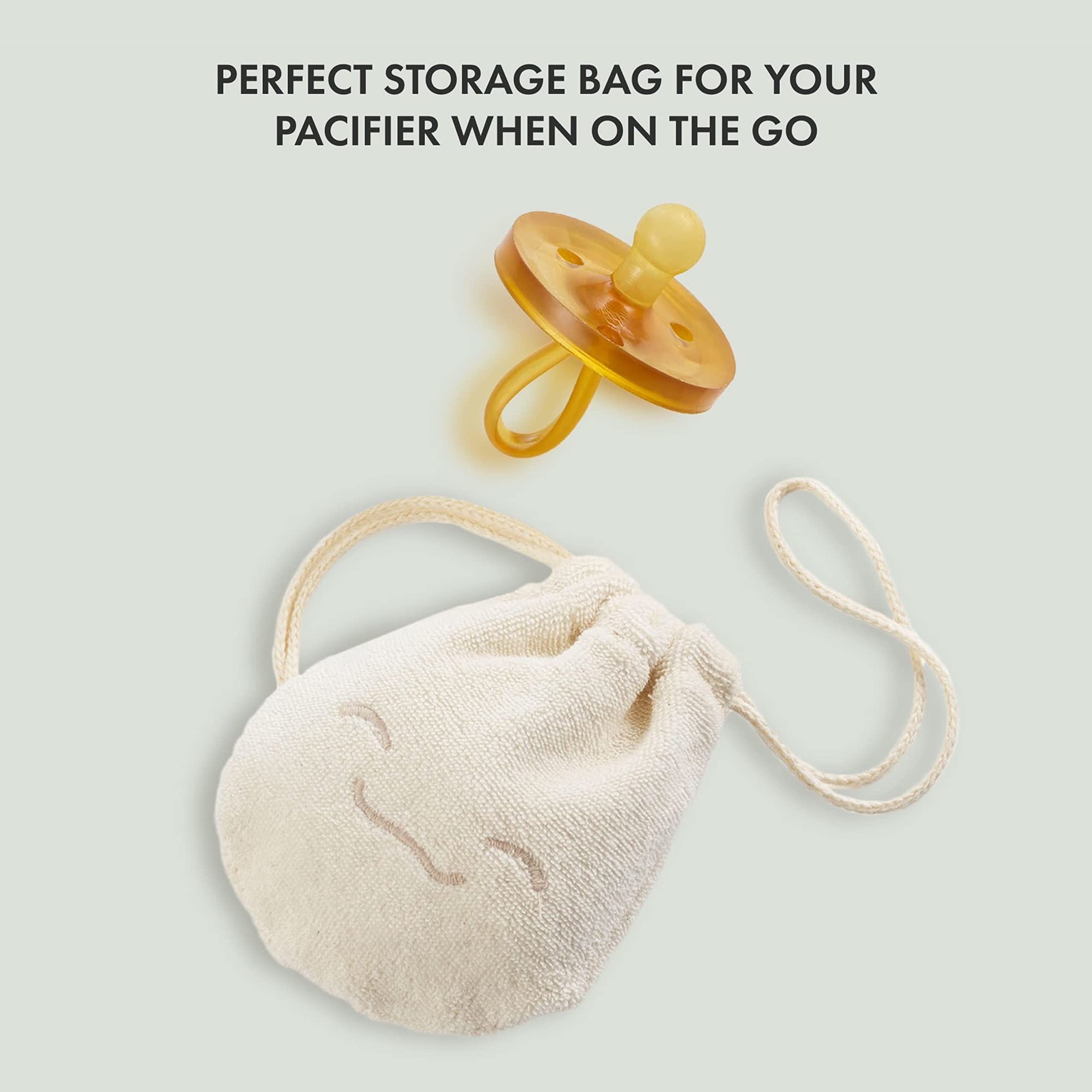 Natursutten PaciPouch is ideal for on-the-go pacifier storage and transport.