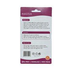 NAUSH baby nasal syringe irrigator with silicone tip for safe, soothing cleaning.