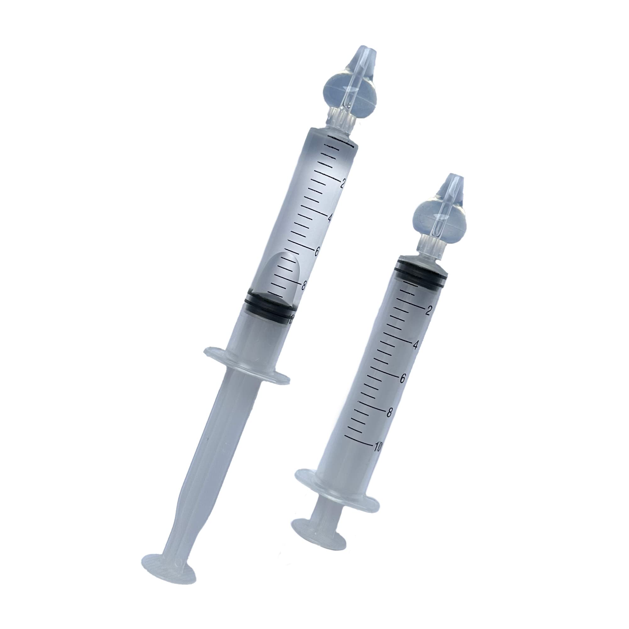 NAUSH easy-clean nasal syringe simplifies rinsing after feeds.
