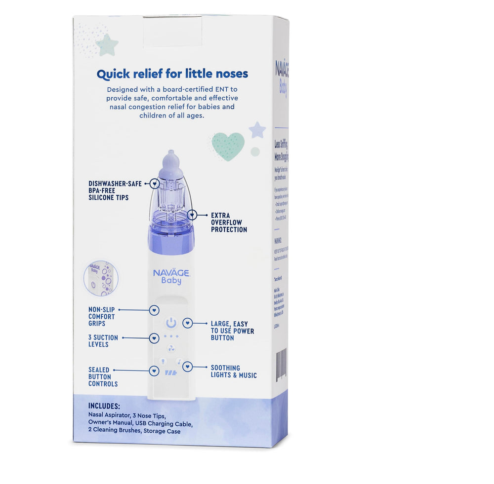 Navage offers three suction levels to match congestion needs.