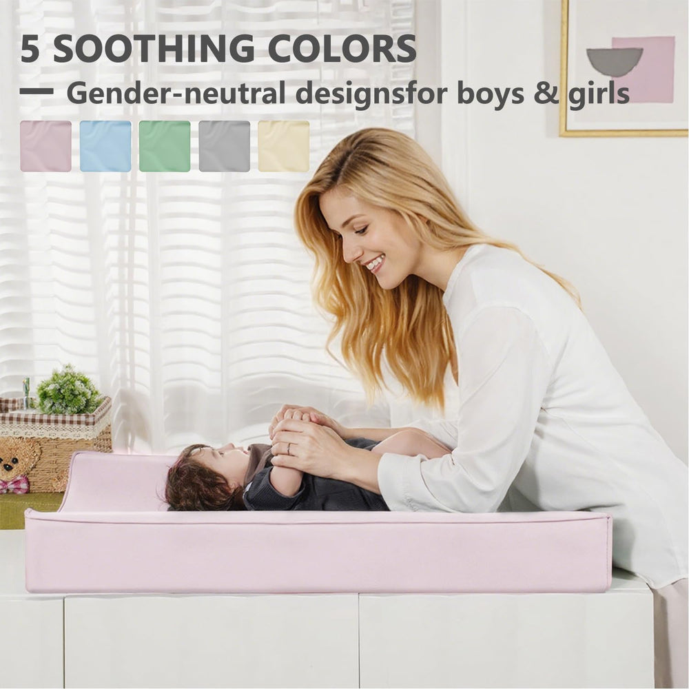 Navari vegan leather changing pad cover is portable for home and travel use.