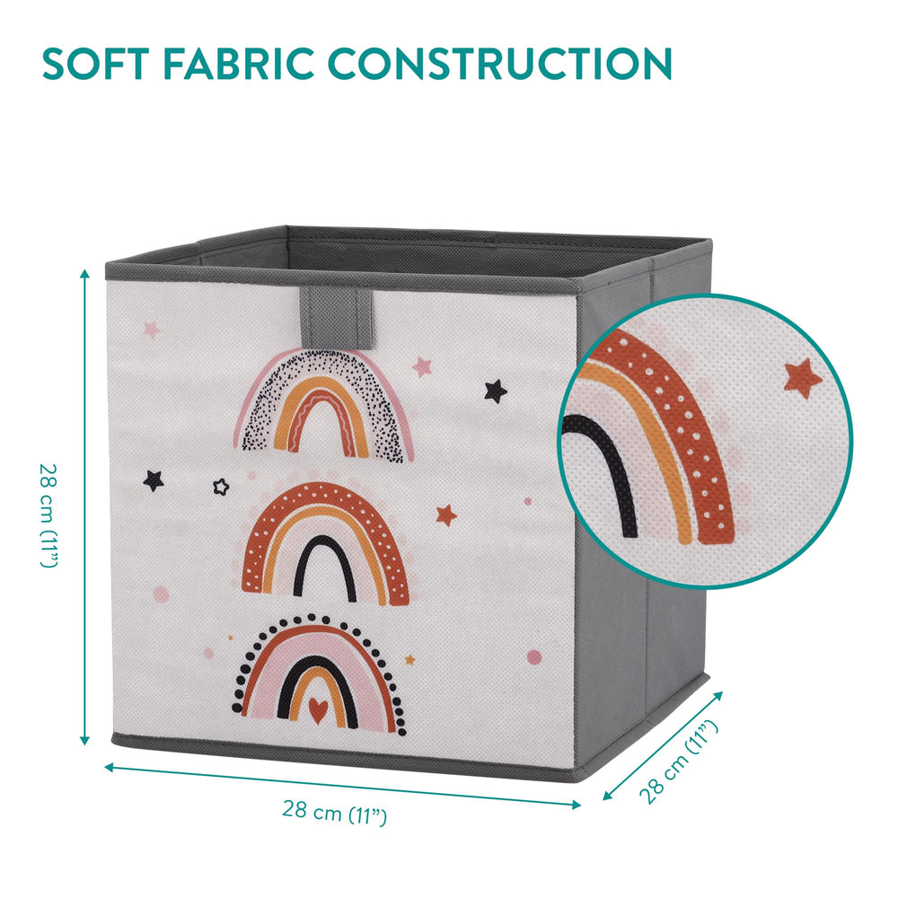 Navaris Kids Storage Cubes organize books and small toys.