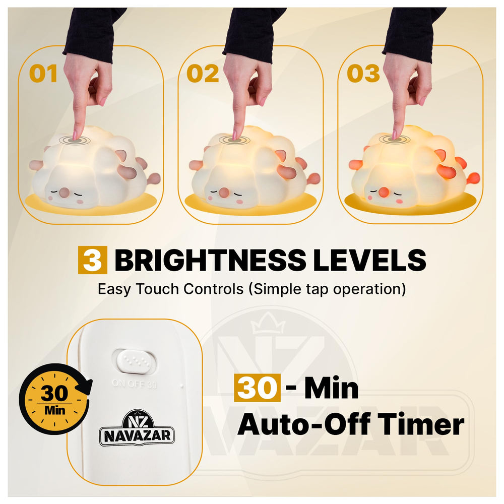 NAVAZAR portable night light design travels easily for breastfeeding support and room ambience.