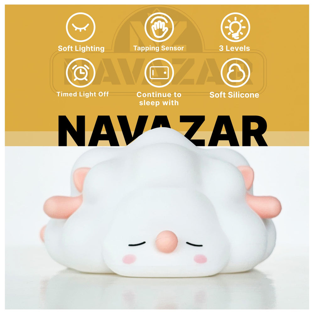 NAVAZAR squishy silicone night light shell is safe and durable for touch-friendly use.