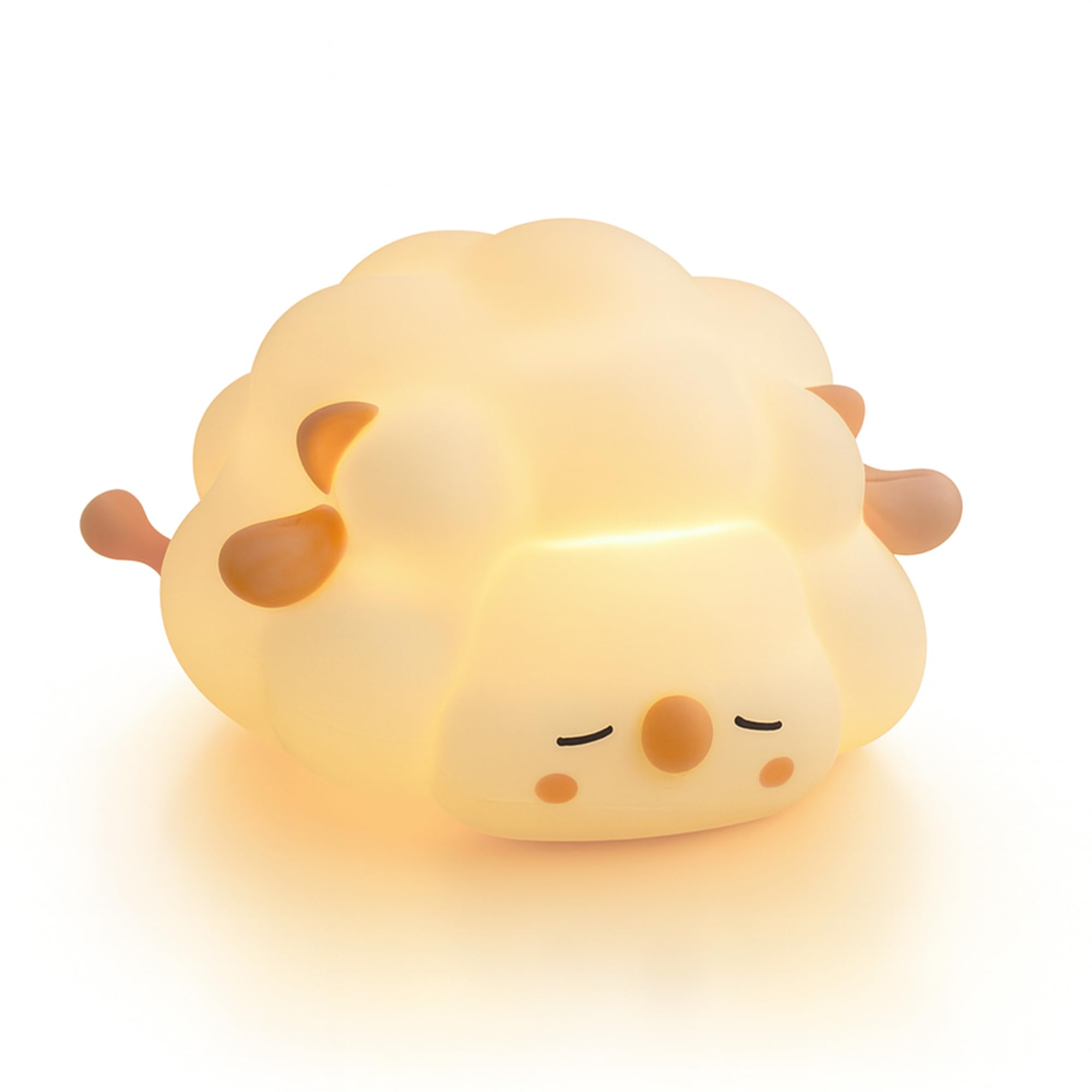 NAVAZAR cute sheep night light top view shows easy touch control and cozy glow.