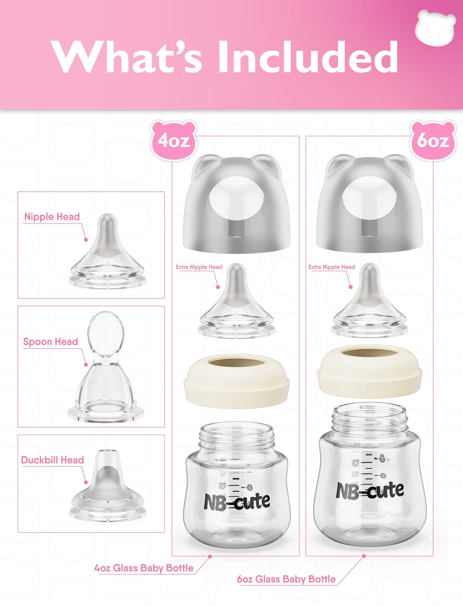NB-cute dishwasher-safe borosilicate glass bottles simplify cleaning routines.