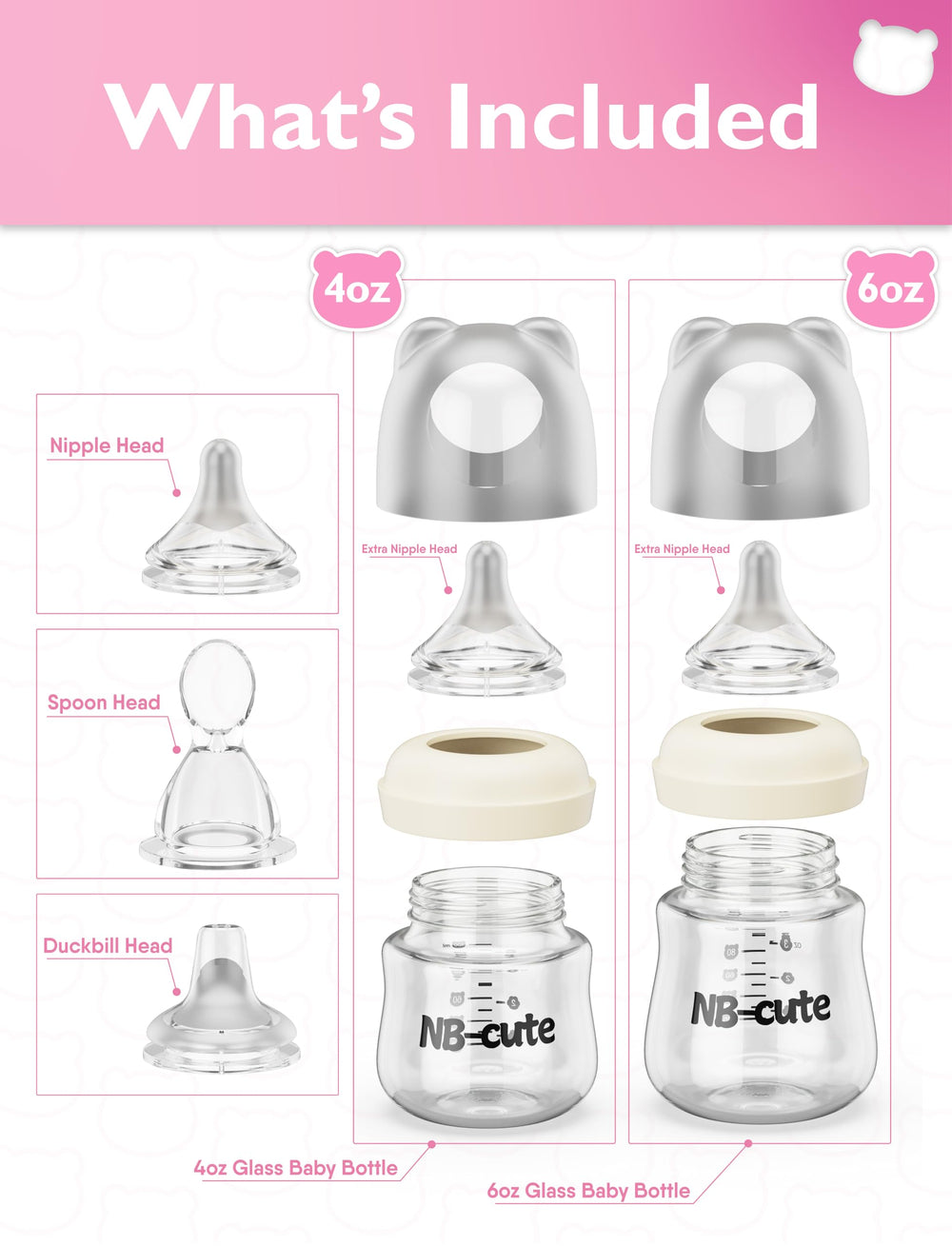NB-cute dishwasher-safe borosilicate glass bottles simplify cleaning routines.