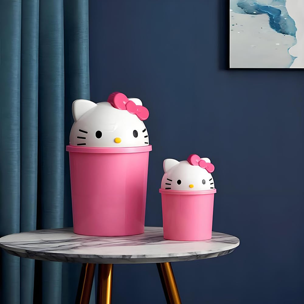 NBHUZEHUA mini pink trash can suits little girl's room decor.