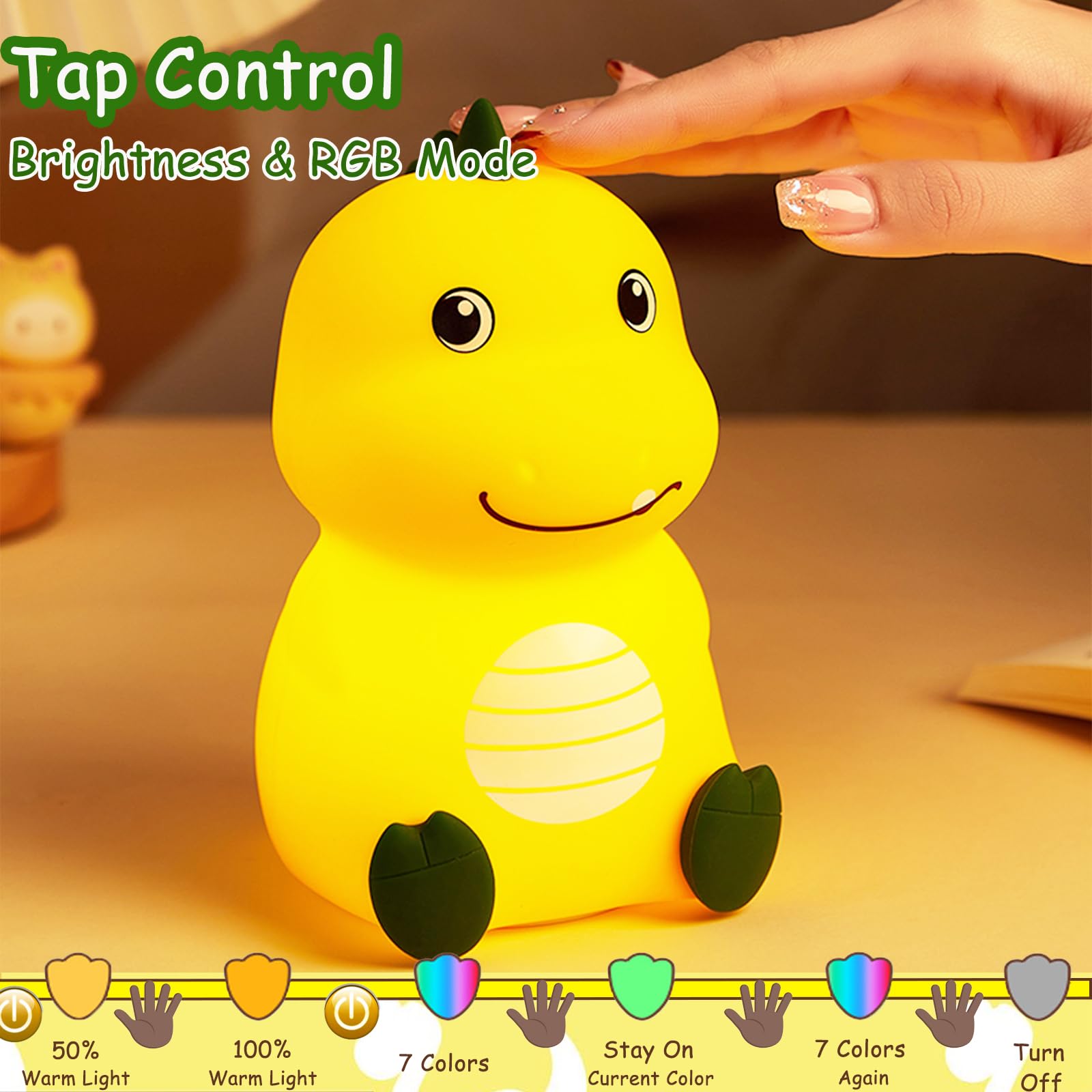 NCBNCB kids night light battery-powered for cordless use during bedtime stories