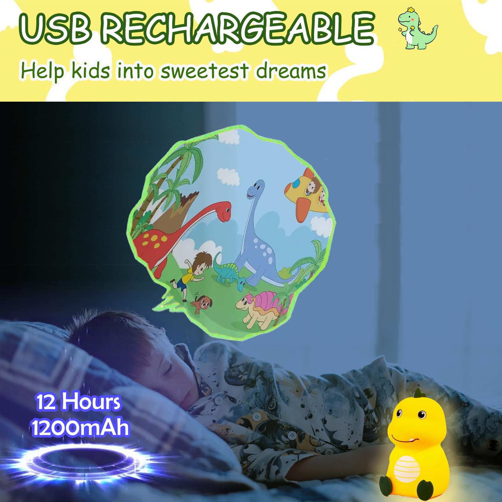 NCBNCB dinosaur decor night light suitable as nursery gift for boys and girls