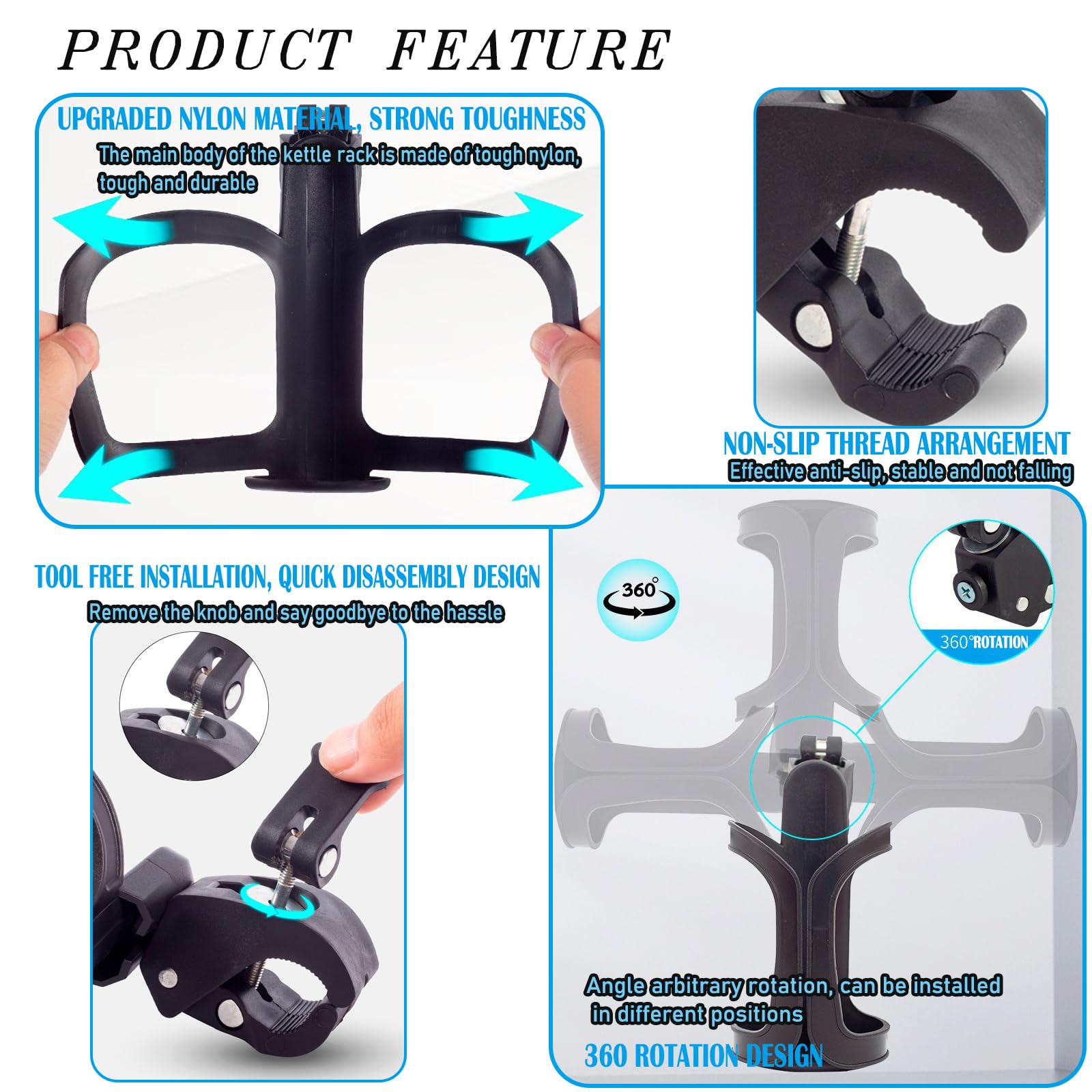 NCGDPZY large-caliber design fits bottles, mugs, and baby bottles up to 100mm.